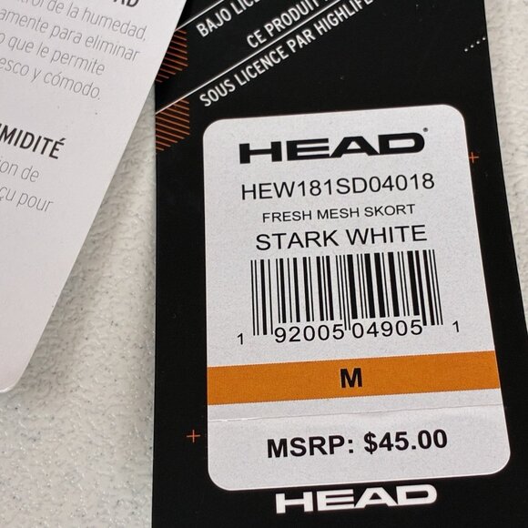 HEAD Fresh Mesh Skort NEW Womens Medium Waist Pocket White Pull On Golf Tennis - Picture 4 of 9